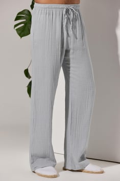 Double Face Relax Gri Unisex Pantolon