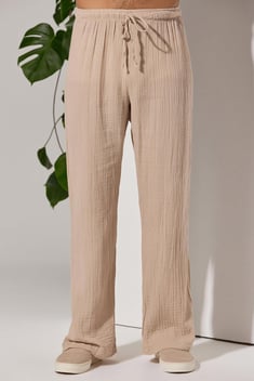 Double Face Relax Bej Unisex Pantolon