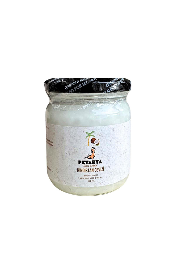 PETARYA %100 Soğuk Sıkım Hindistan Cevizi Yağı Cocos Nucifera Oil - 150ml