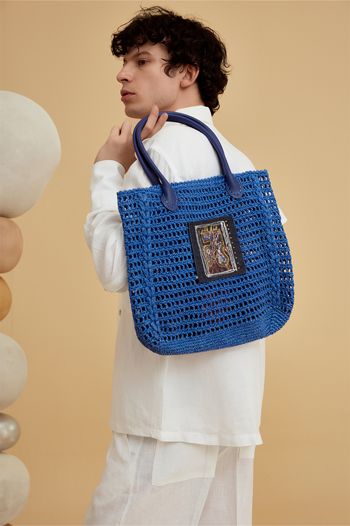 DİRİM MAKROME RED BLUE TOTE