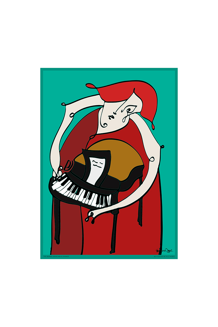 Piyanist 21x29 cm (Çerçevesiz)