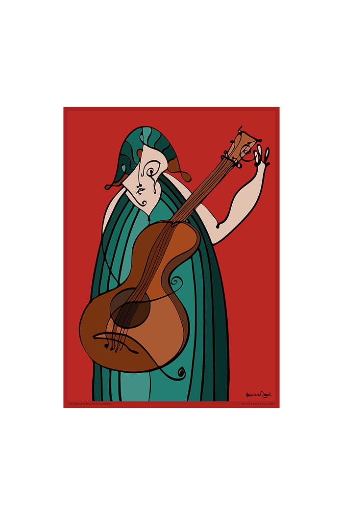 Gitar 29x21 cm (Çerçevesiz)