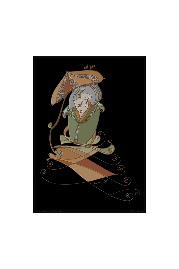 Elbiseli Kız 70x50 cm (Çerçevesiz)