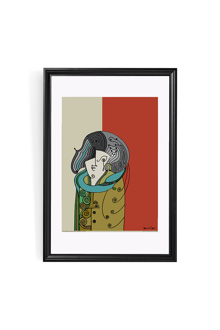 Kadın 98x68 cm (Çerçeveli)