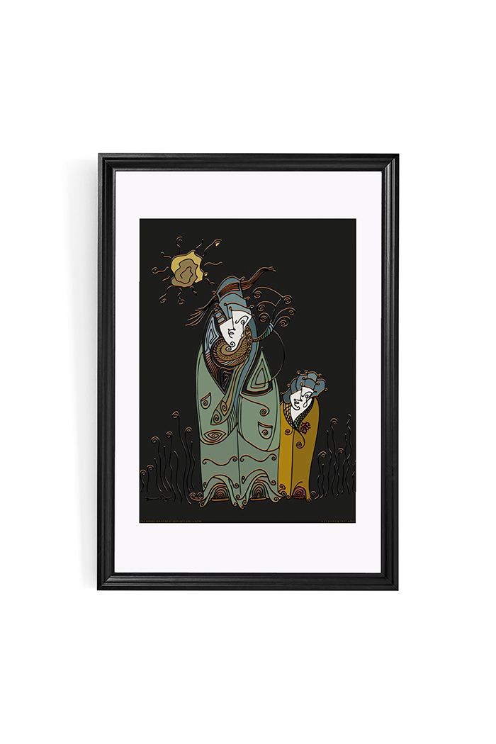 Annesinin Kızı 98x68 cm (Çerçeveli)