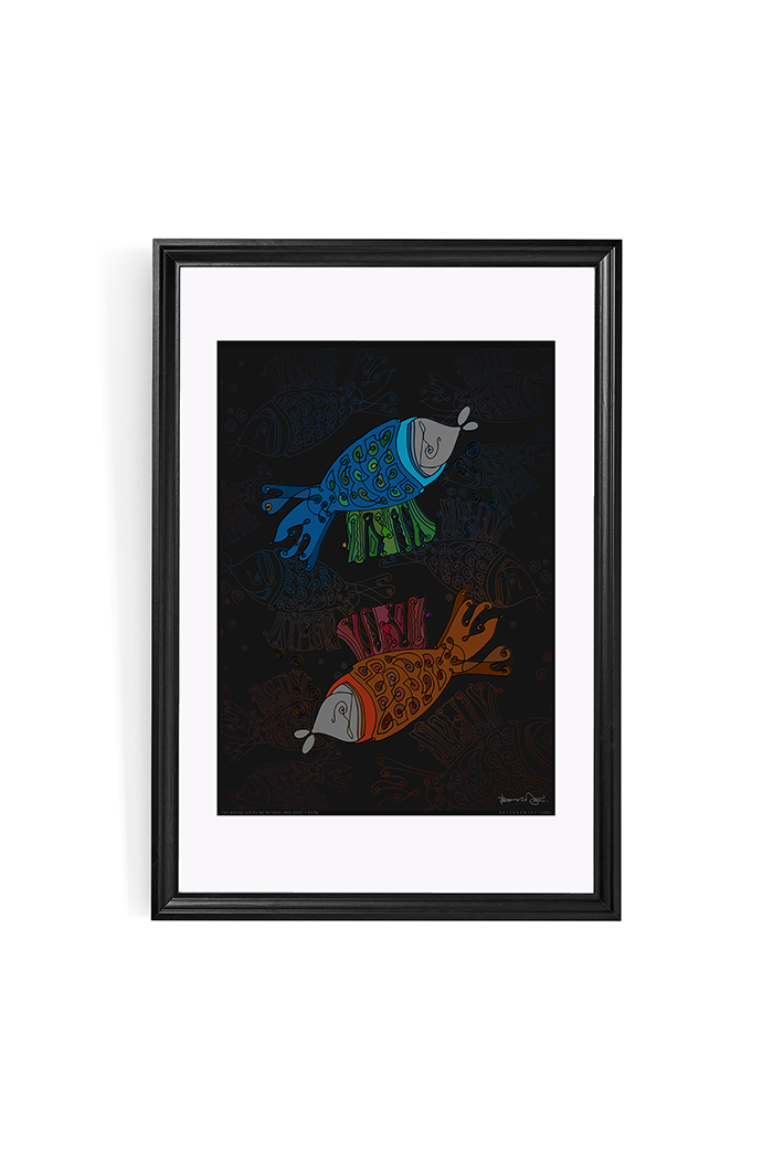 Tokki ile İkkot 98x68 cm (Çerçeveli)