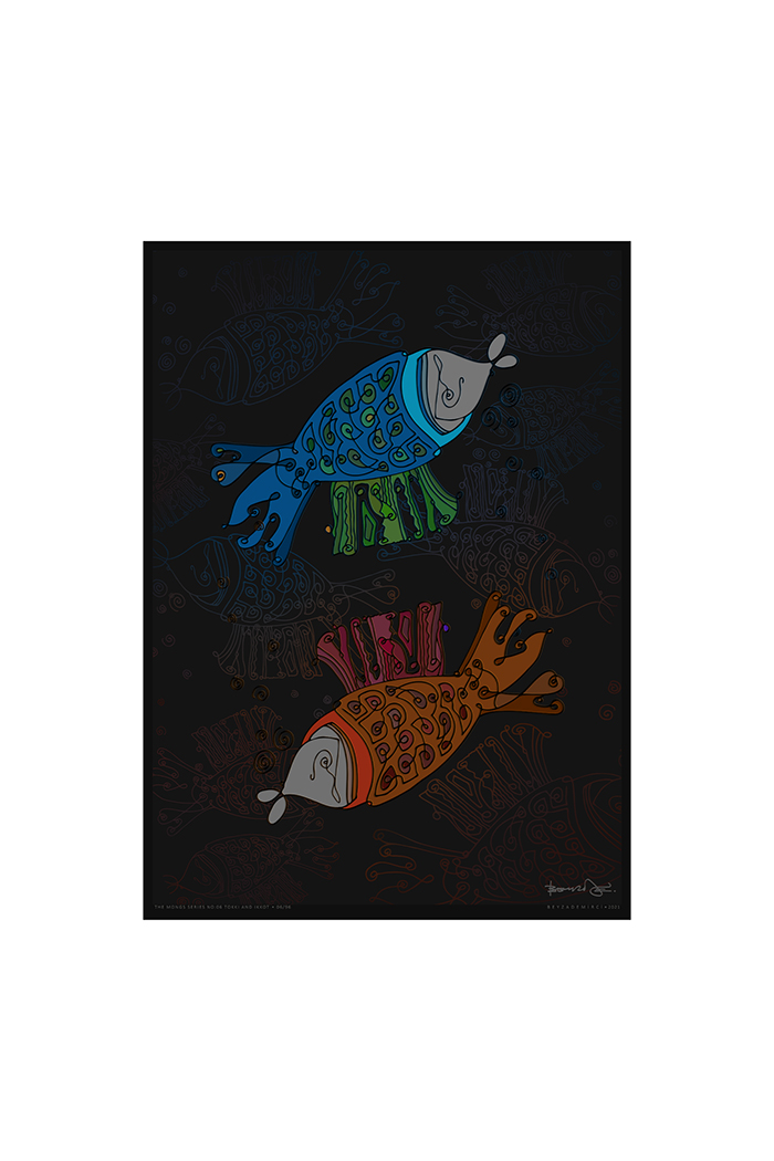 Tokki ile İkkot 70x50 cm (Çerçevesiz)