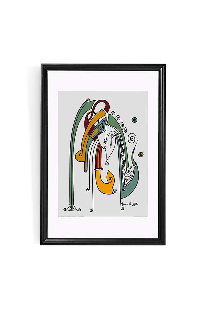 Sütunlu Adam 98x68 cm (Çerçeveli)