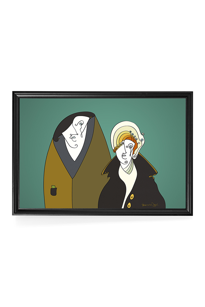 Roseten and Hamthe 98x68 cm (Çerçeveli)