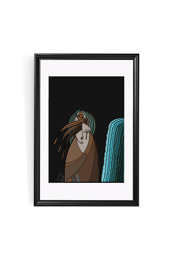 Şelale 98x68 cm (Çerçeveli)