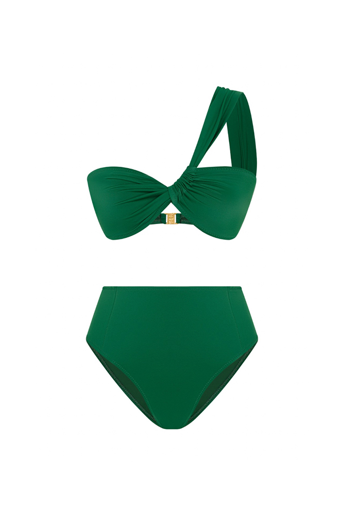 Helena Bordo Tek Omuz Yüksek Bel Bikini Takımı