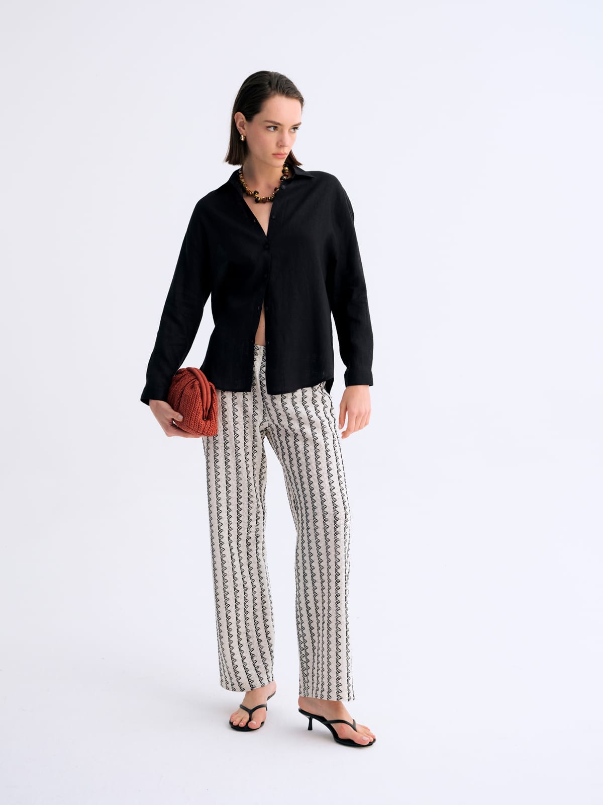 Lace Contrast Pants Dantelli Pantolon