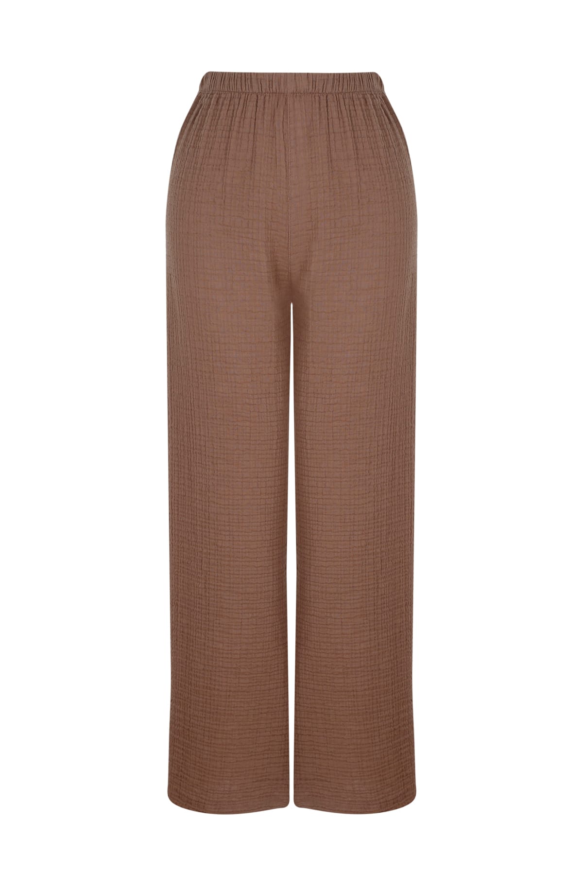 Luna Kahve Beli Lastikli Pantolon