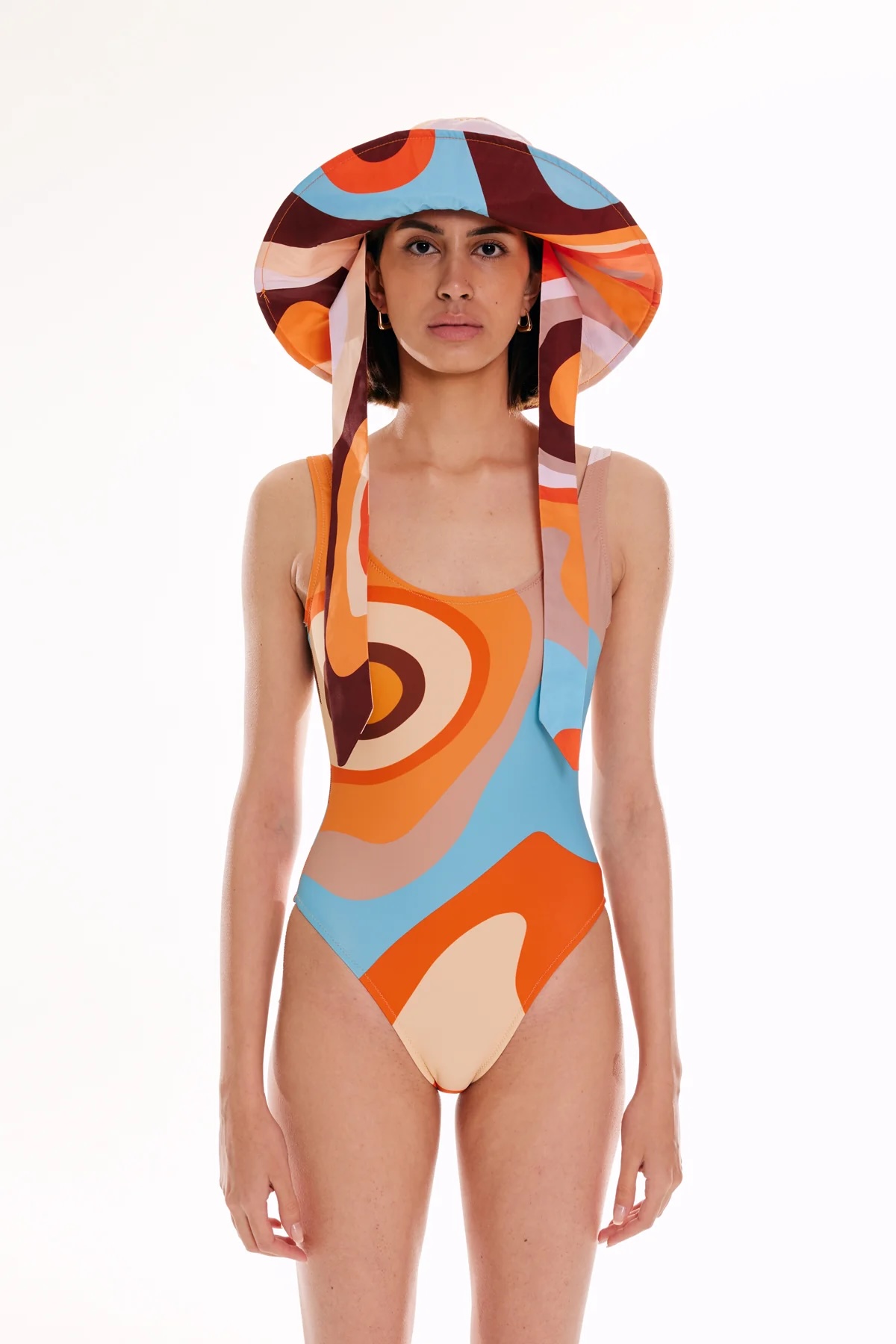 Mars İzohips Desenli Renkli Kova Şapka 