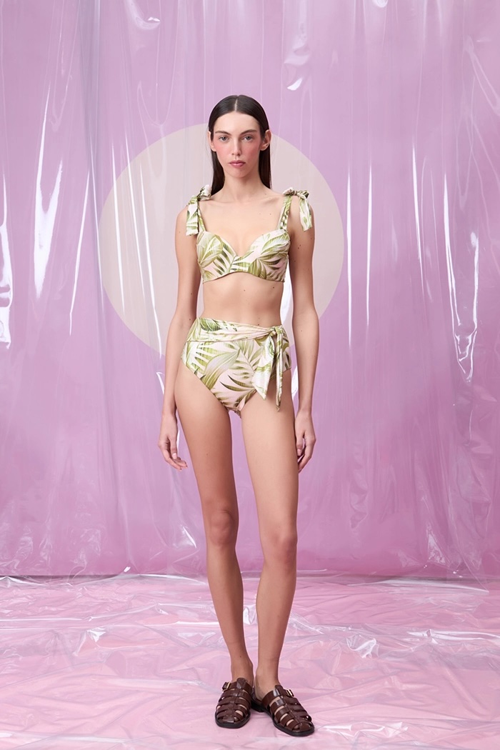 MILAGROS BALENLI FIYONK ASKILI YUKSEK BEL BIKINI TAKIMI