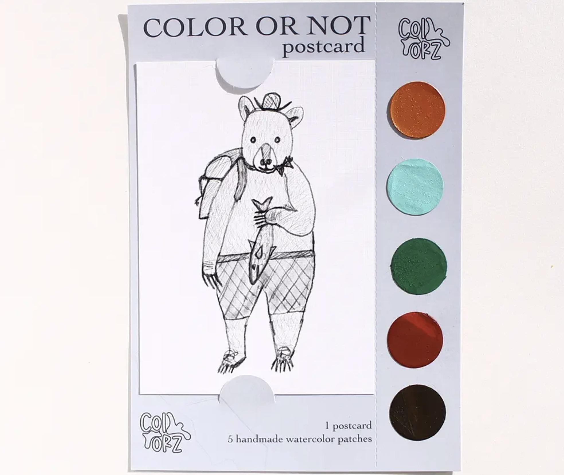 COLOR OR NOT KARTPOSTAL – Ayı (Çocuk Serisi)