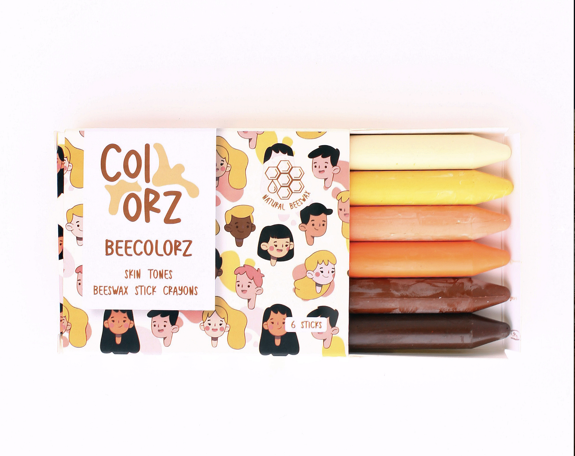 6 RENK SERT BALMUMU TEN RENKLERİ KALEM PASTEL BOYA SETİ