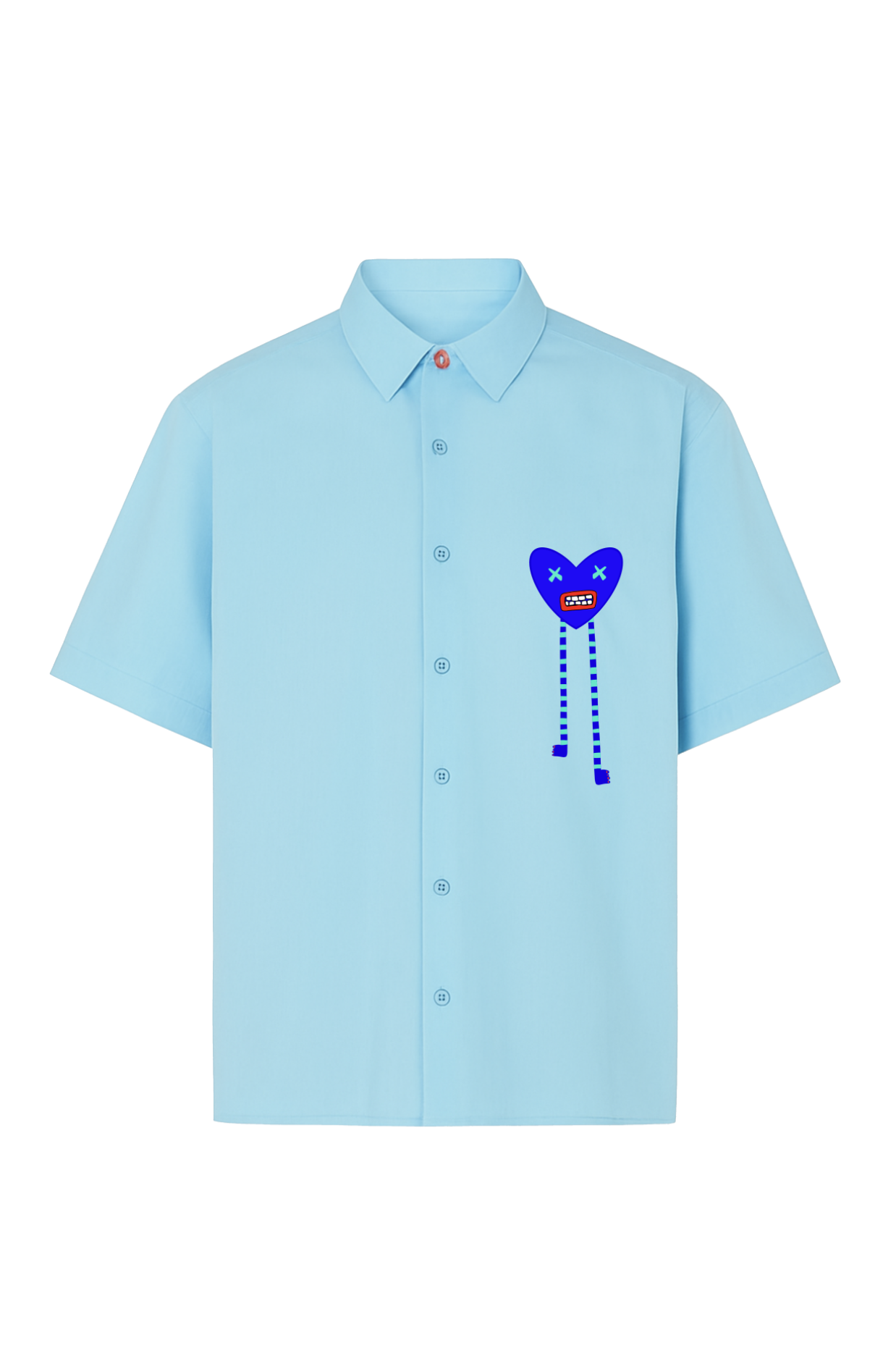 Monstrous Unisex Gömlek / Mavi