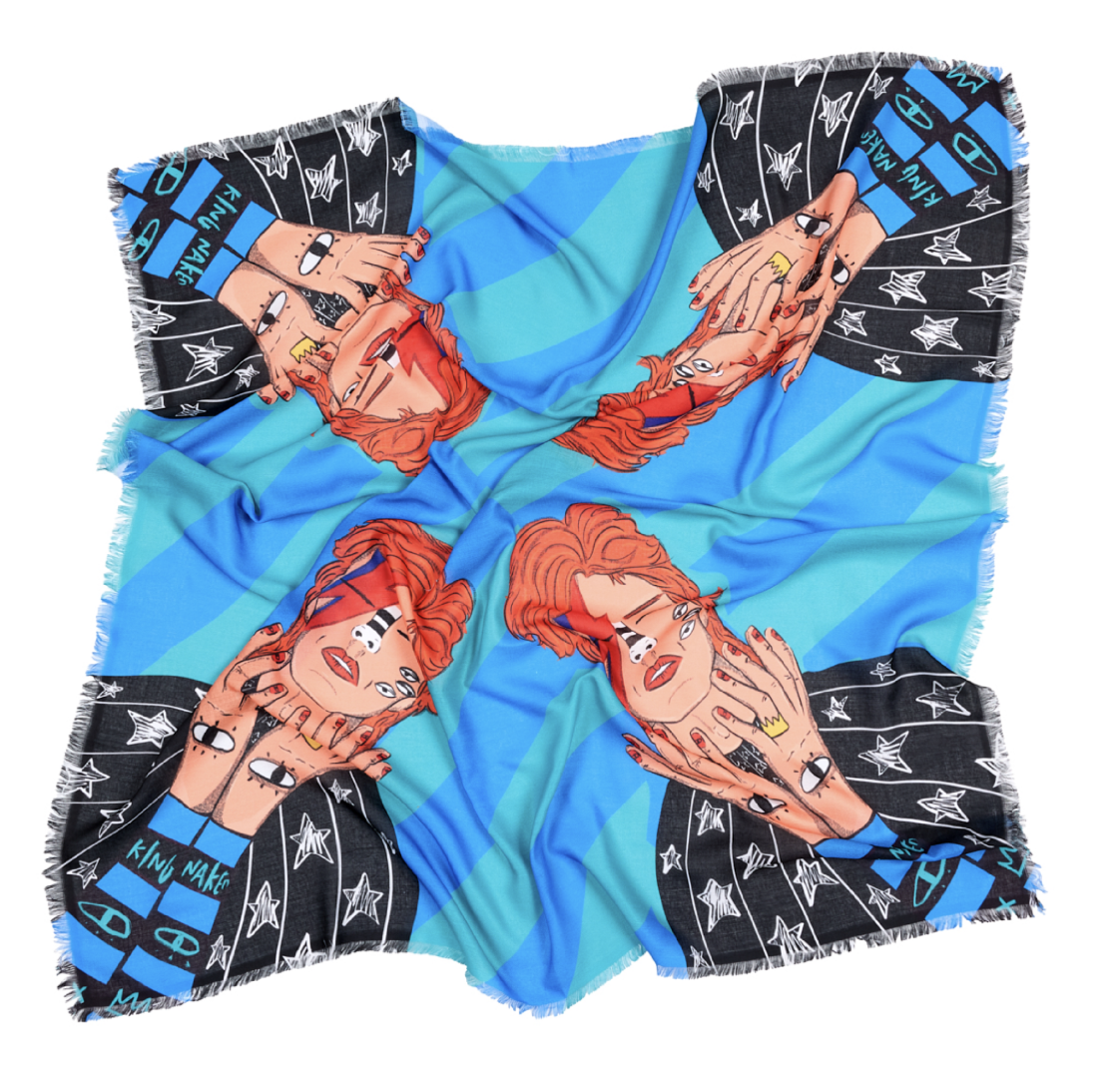 Heroes Don't Die Büyük Kare Soft Şal 110 CM