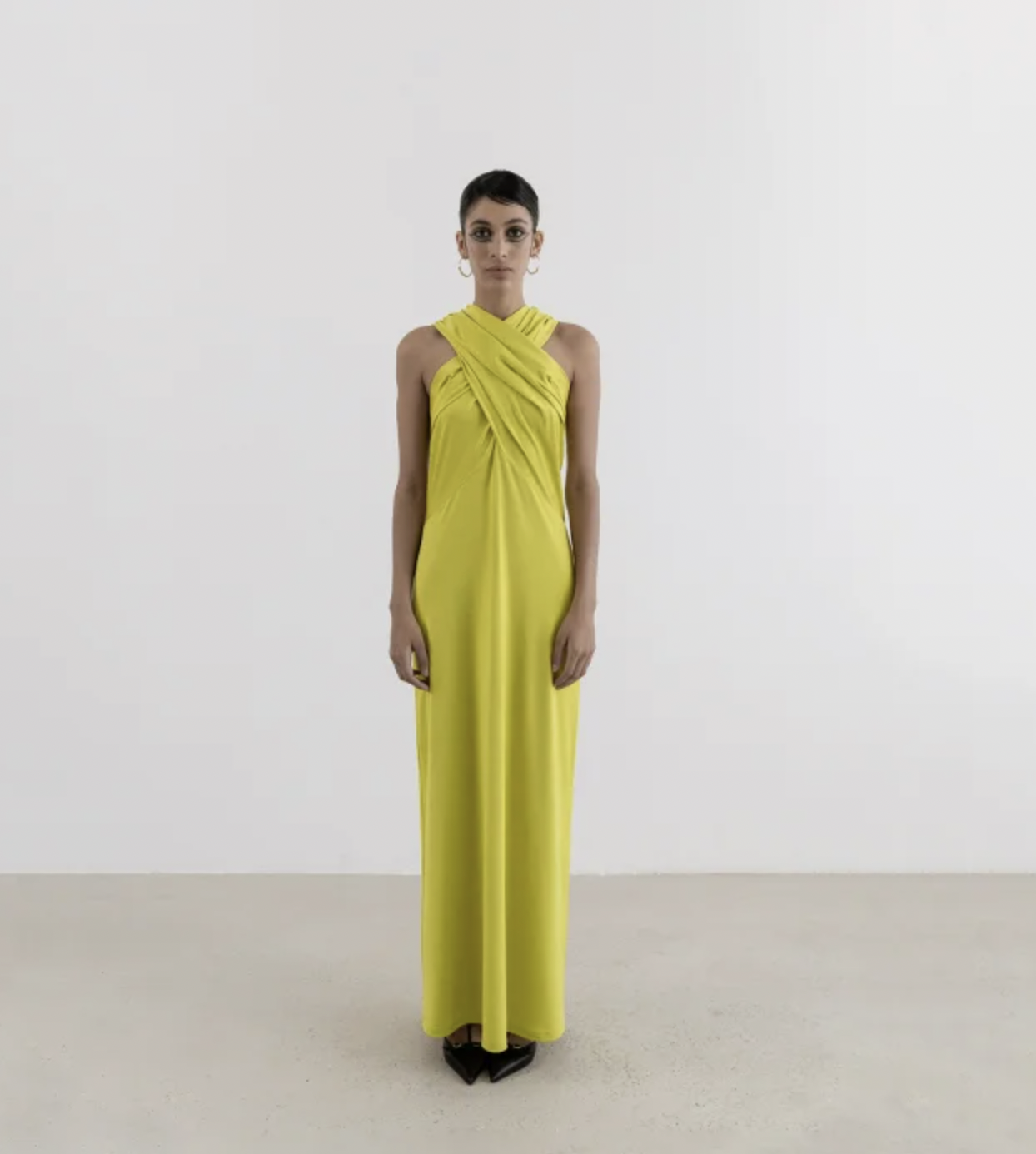 Wrap Dress In Mold Shıny Jersey