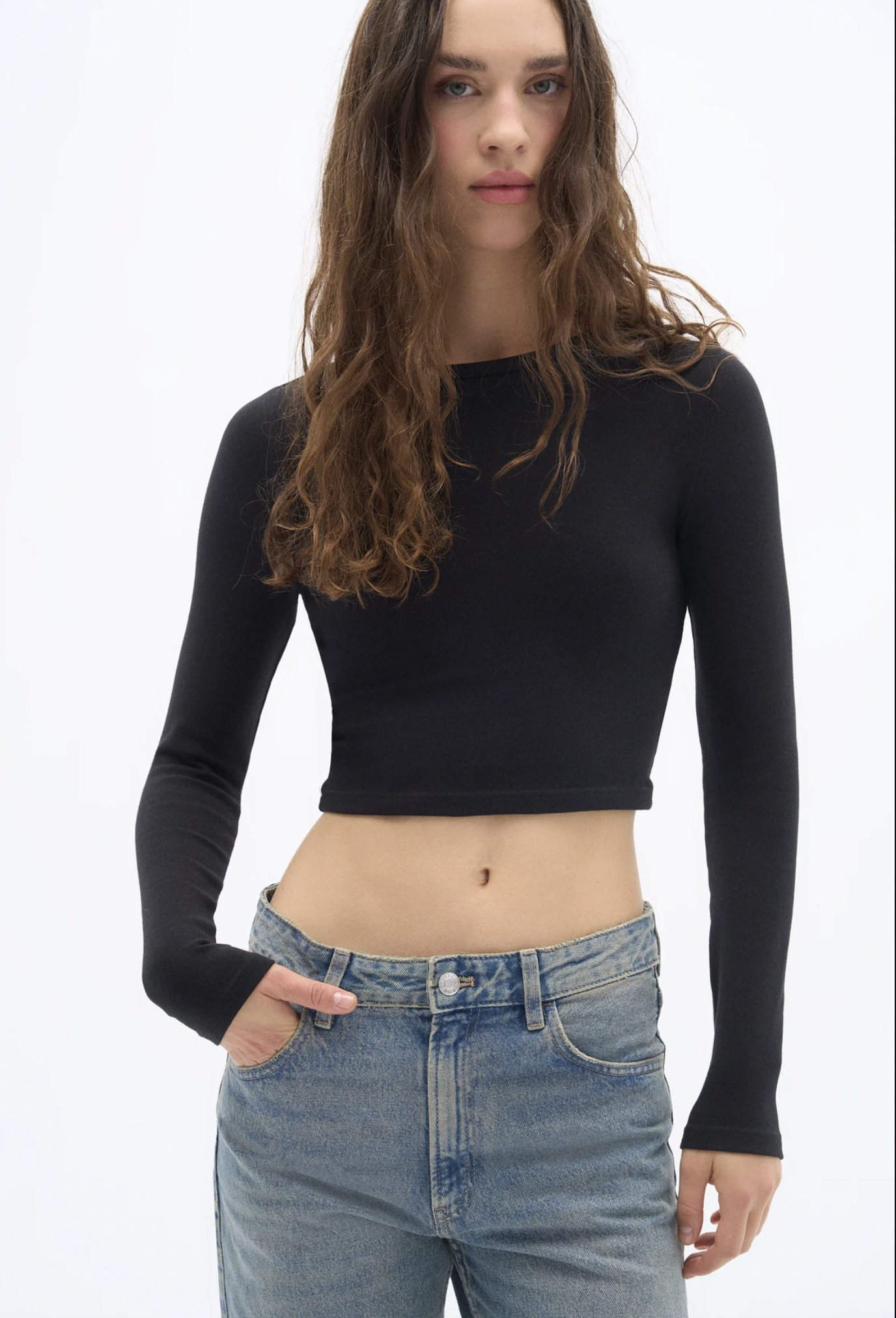 Pulse Basic Siyah Uzun Kollu T-Shirt