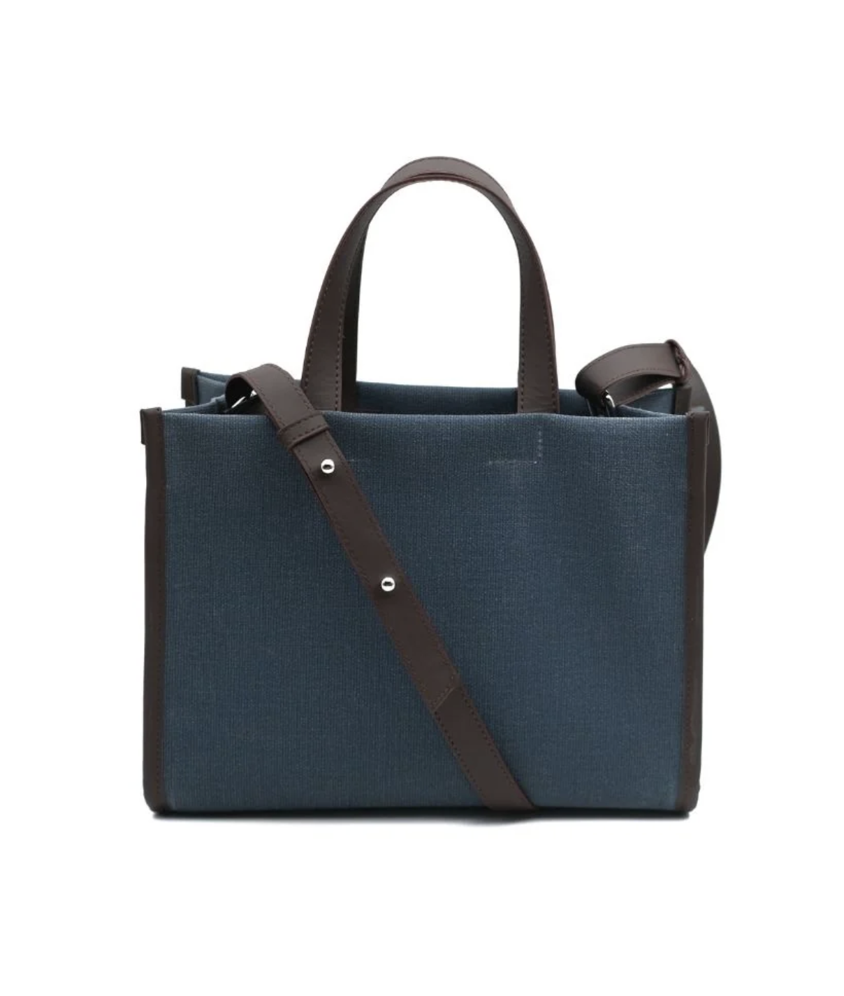 Kanvas Mini Tote Çanta Lacivert