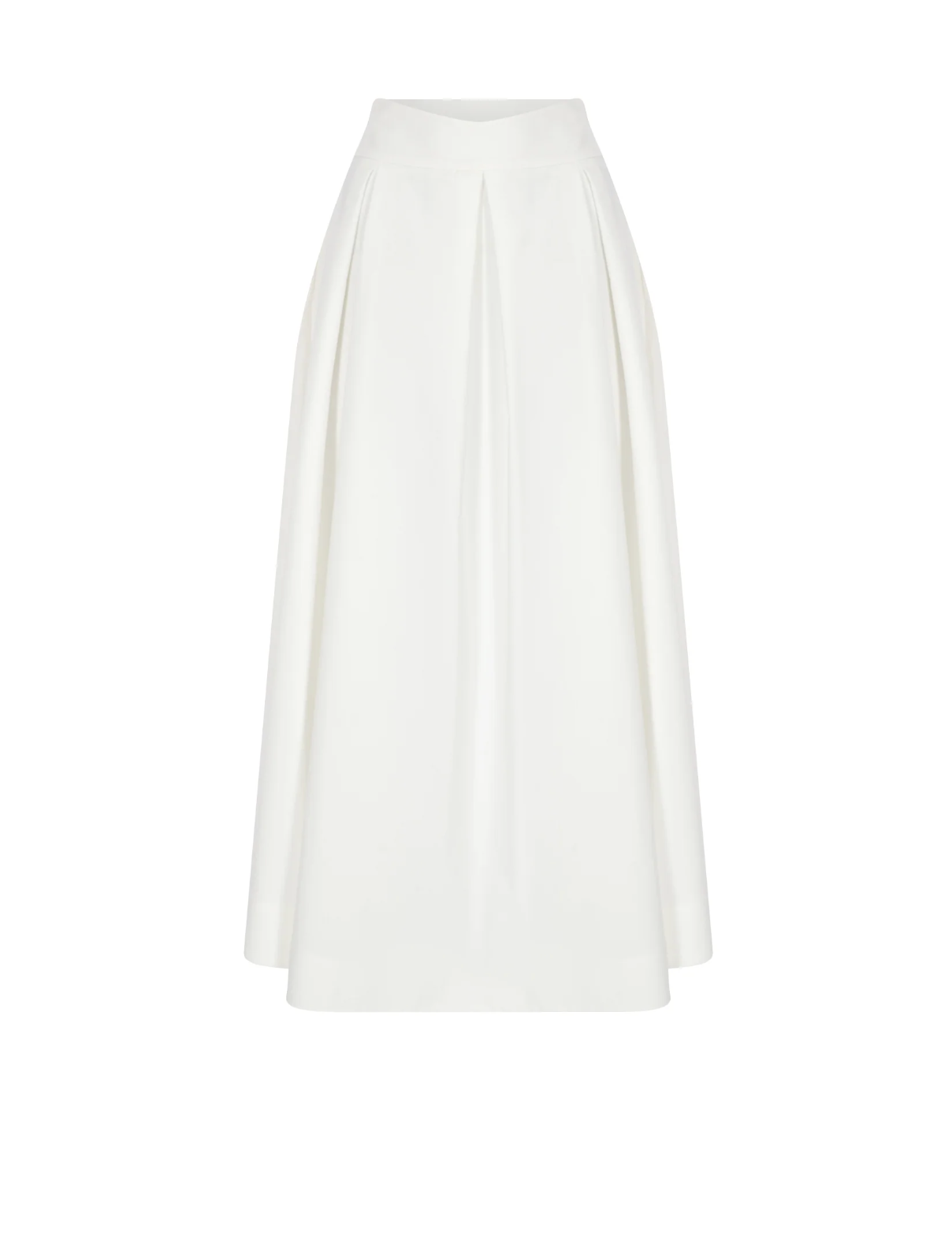 Molly Beyaz Poplin Maxi Etek