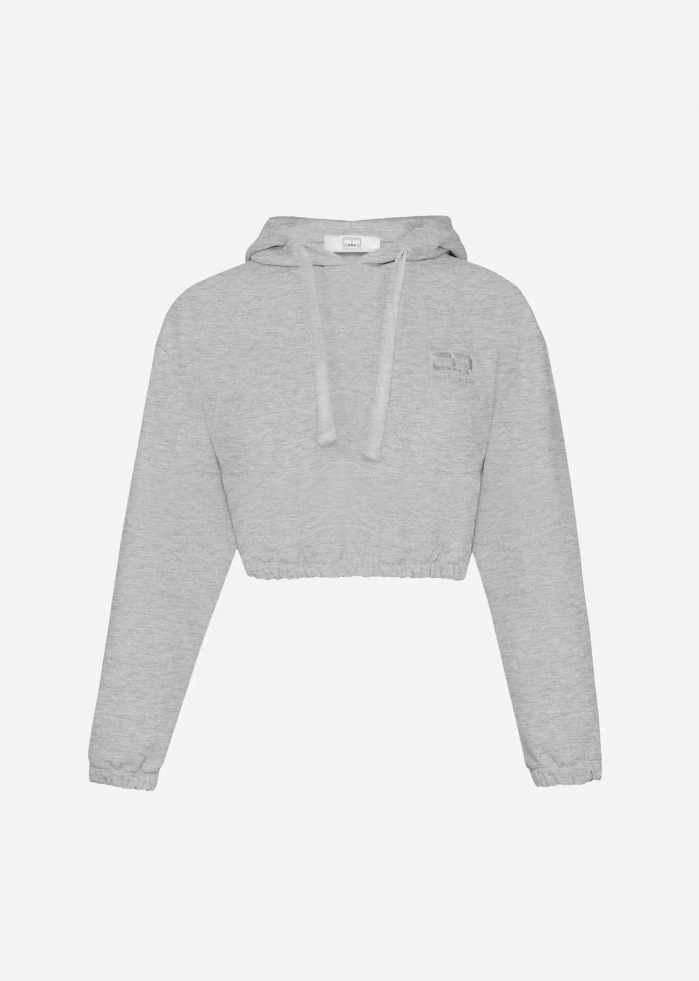 Gri Cropped Hoodie