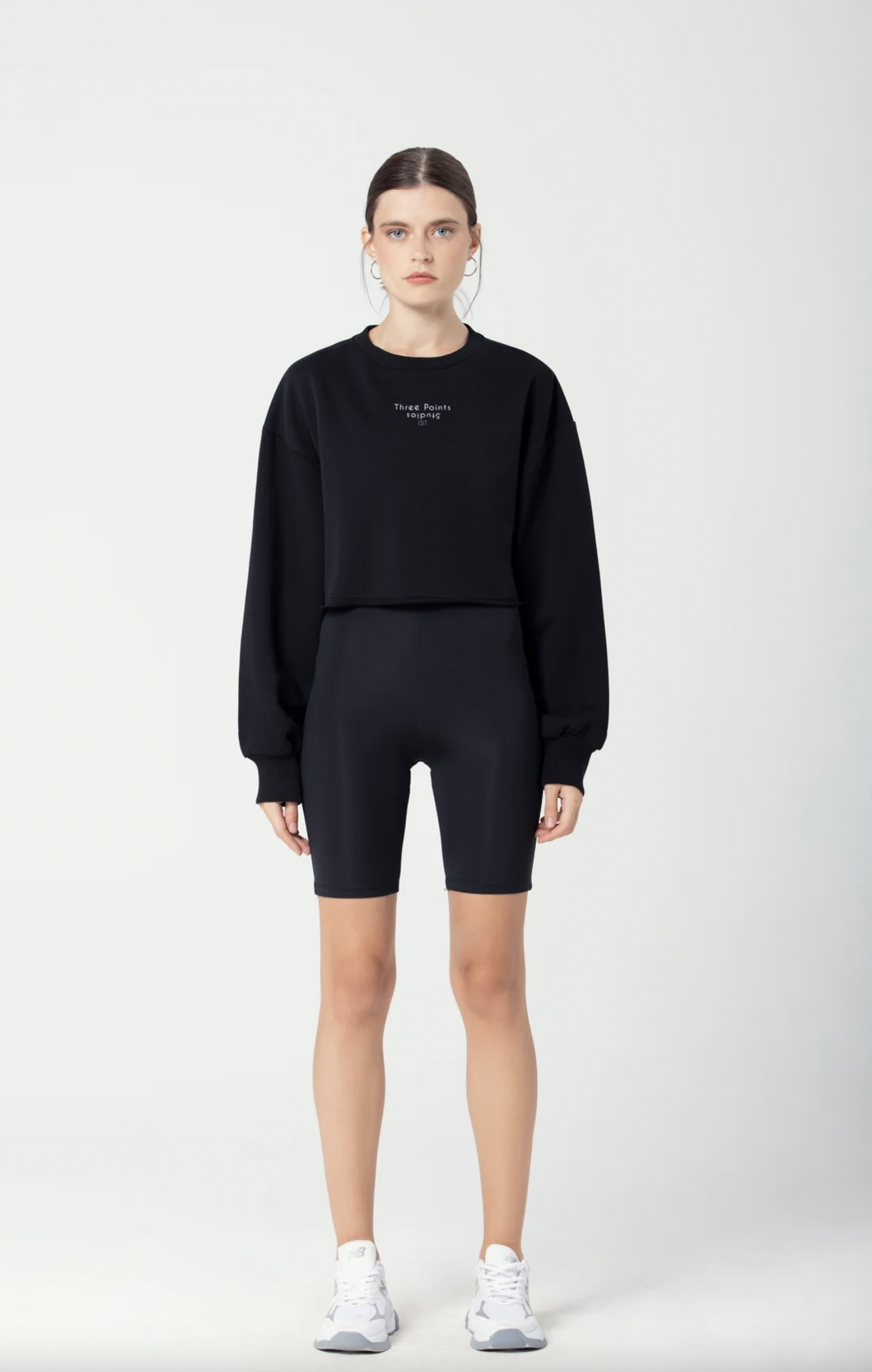 Siyah Jolie Crop Sweatshirt