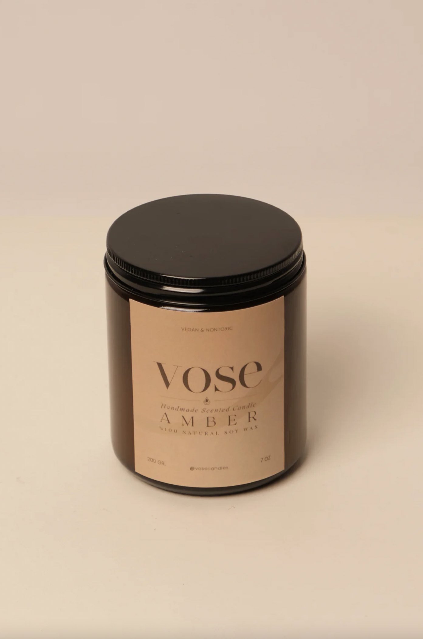 Amber Kokulu % 100 Doğal Soya Wax Amber Kavanoz Mum