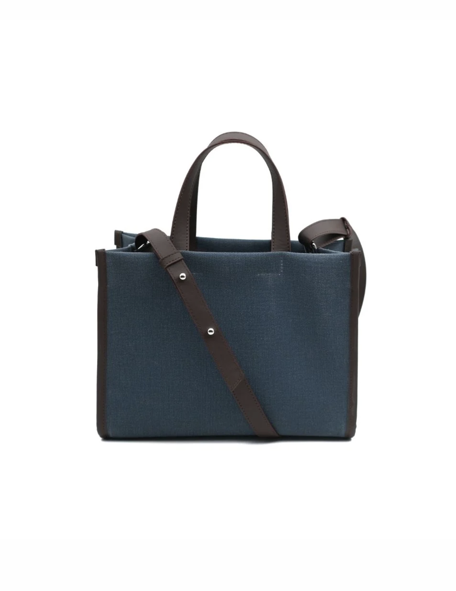 Kanvas Mini Tote Çanta Lacivert