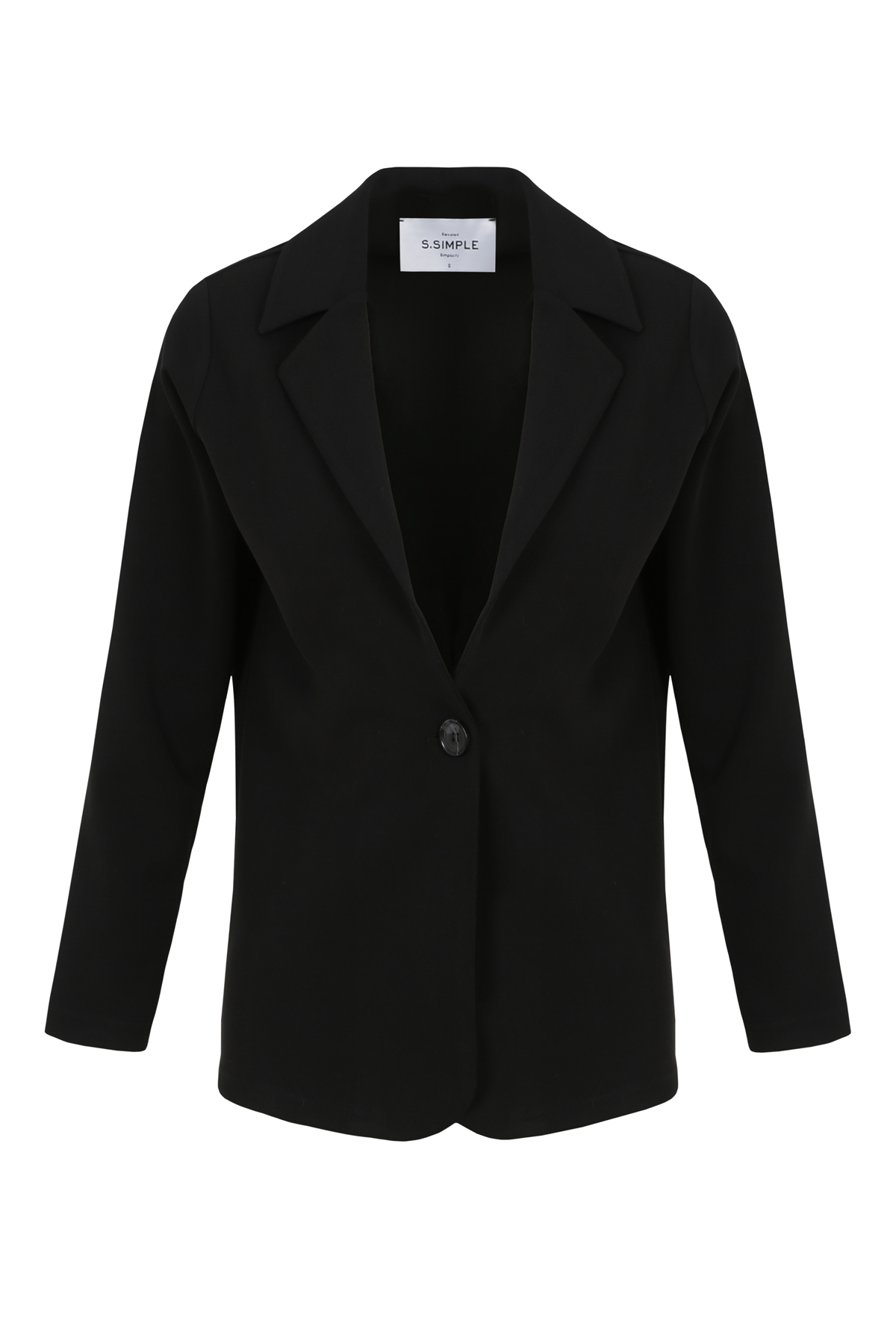 Core Klasik Tek Düğme Siyah Ceket