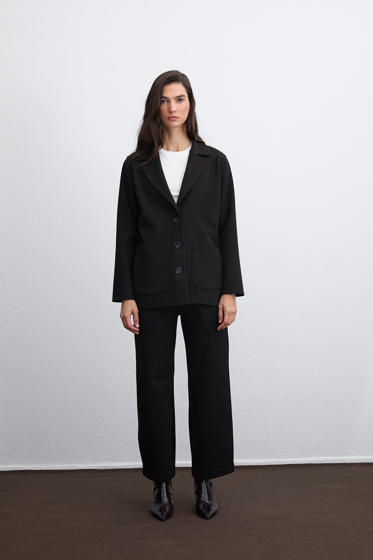 Core Relax Blazer Klasik Siyah Ceket