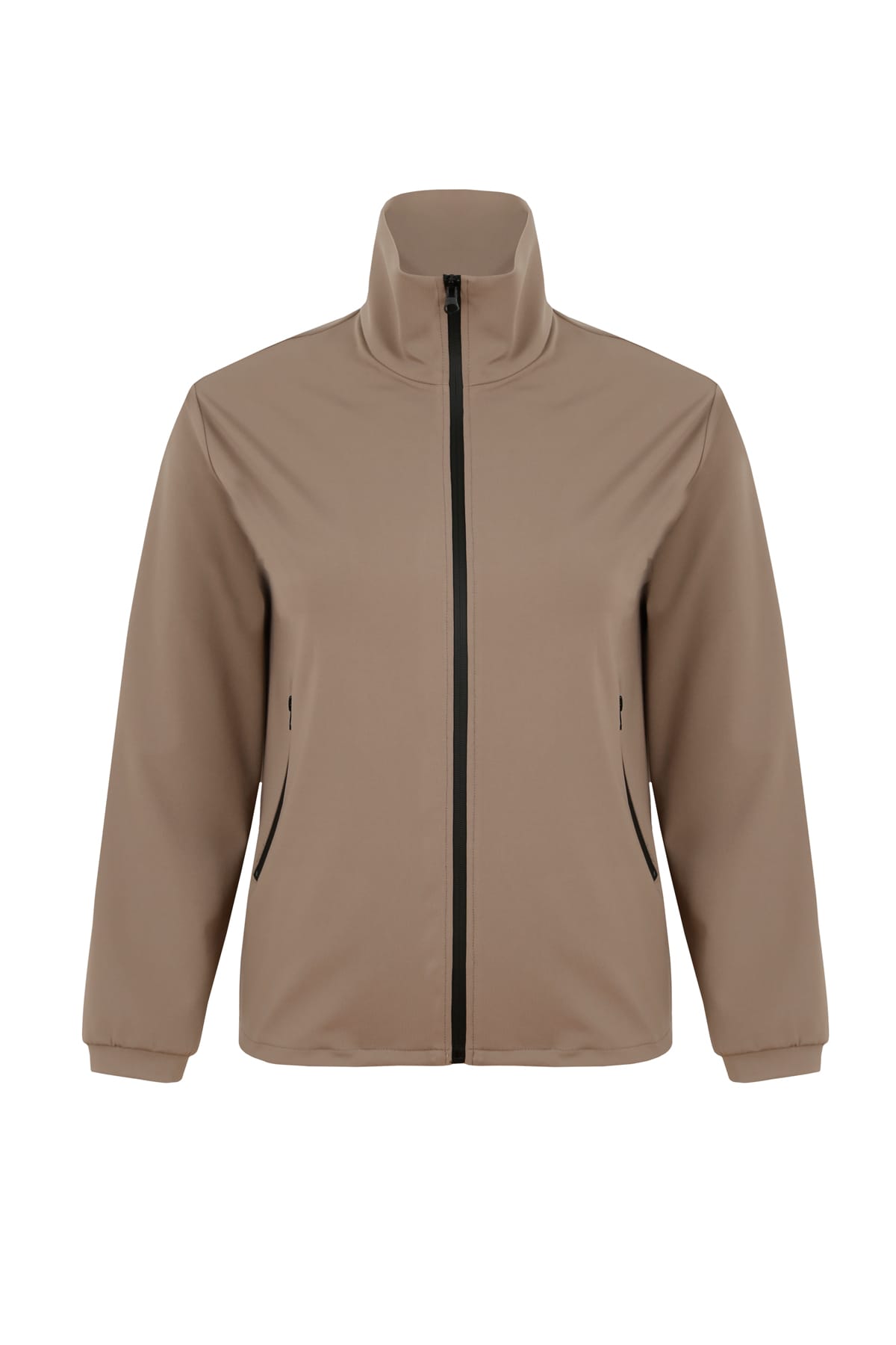 Ease Zip Fermuarlı Vizon Spor Üst