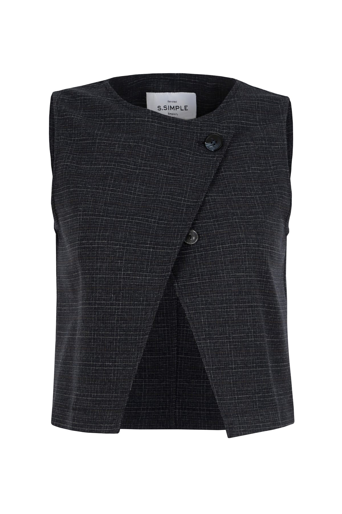 Frame Önden Açılabilir Lacivert Yelek