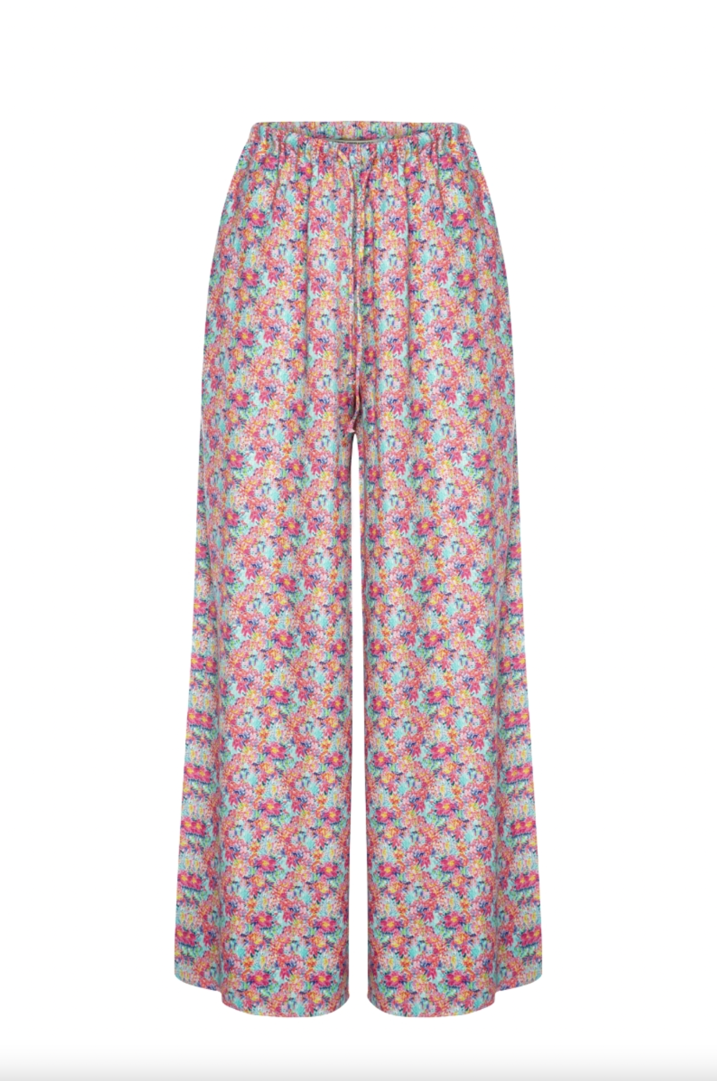 Çiçekli Biggie Keten Pantolon