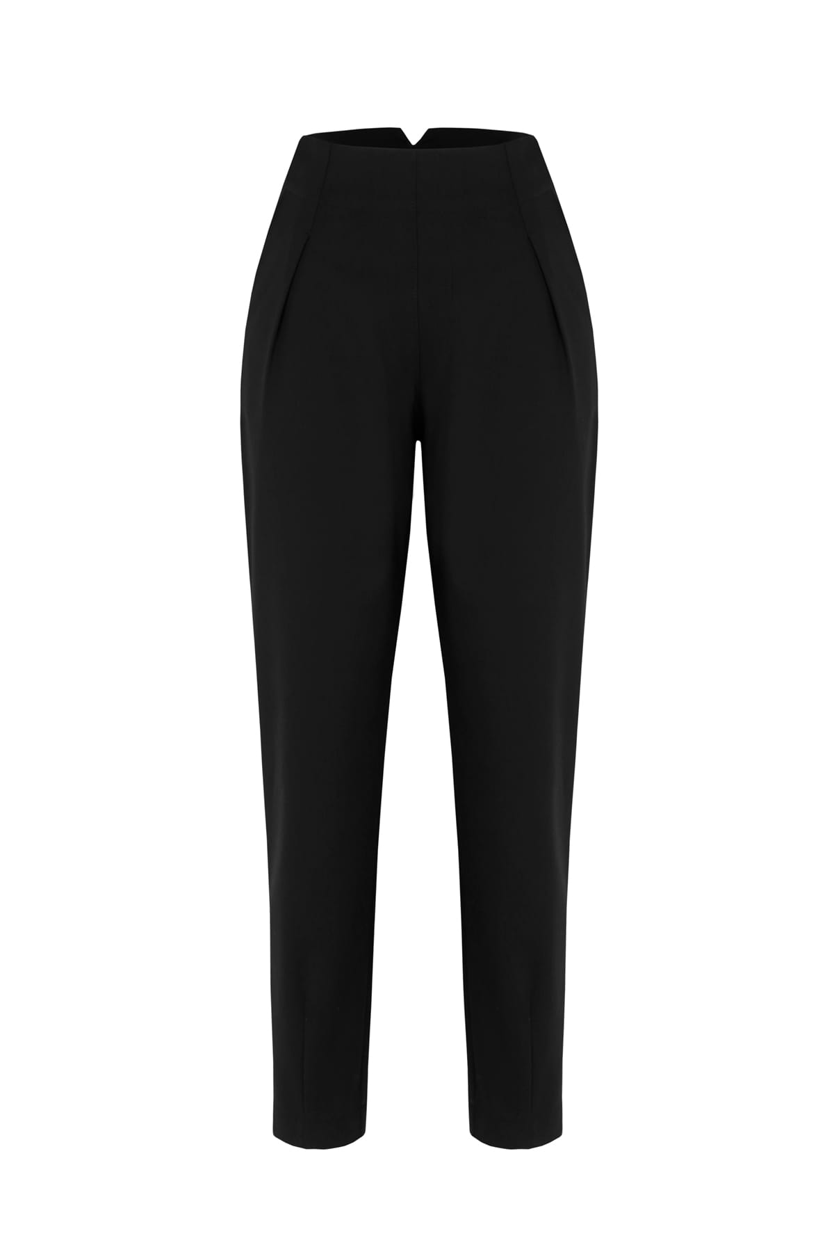 Light Pile Detaylı Yandan Fermuarlı Siyah Pantolon