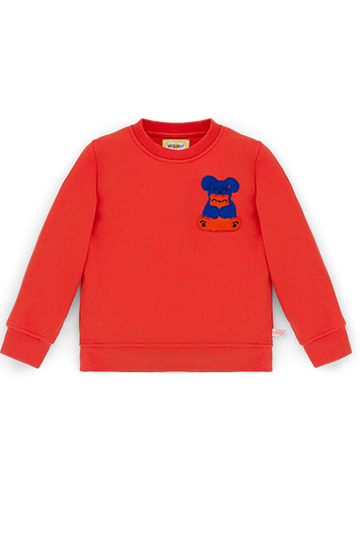 Ses Çıkaran Turuncu Bisiklet Yaka Sweatshirt