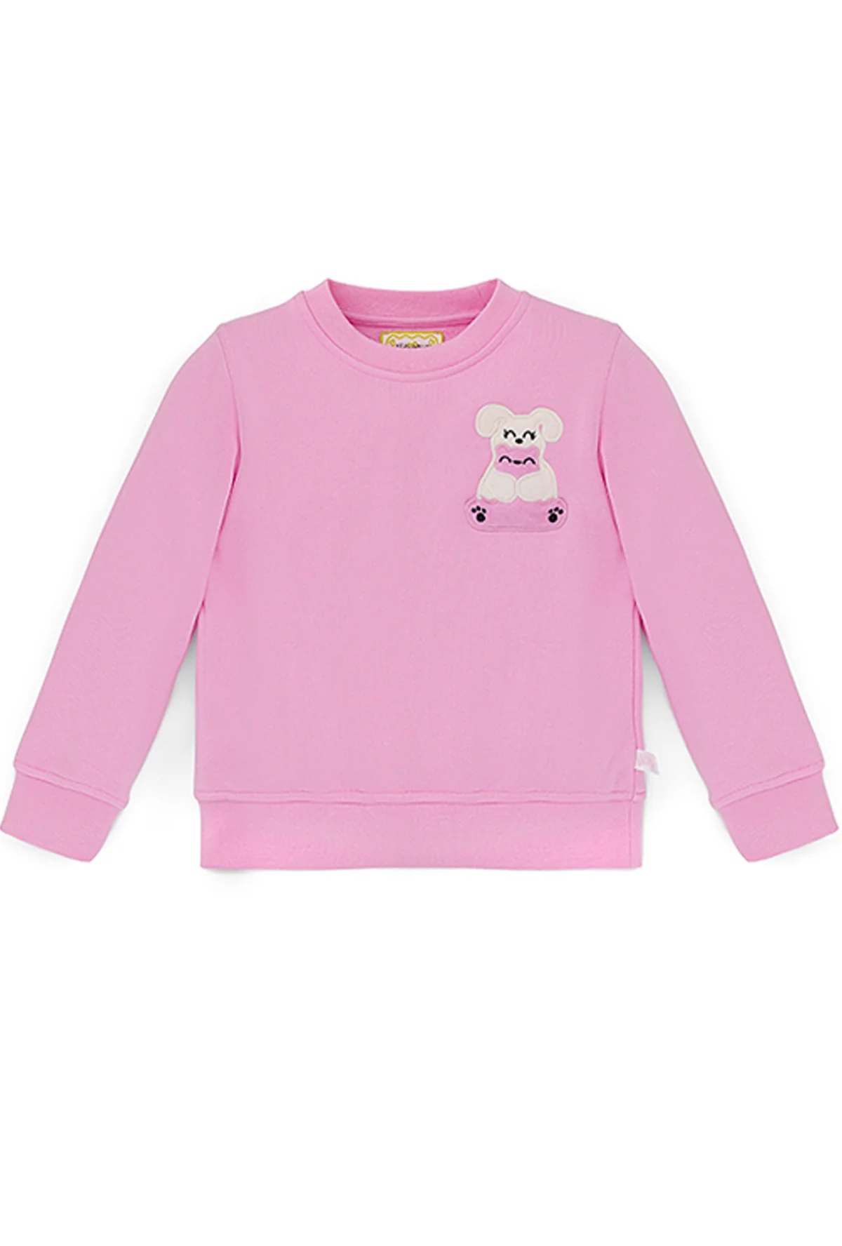 Ses Çıkaran Pembe Bisiklet Yaka Sweatshirt