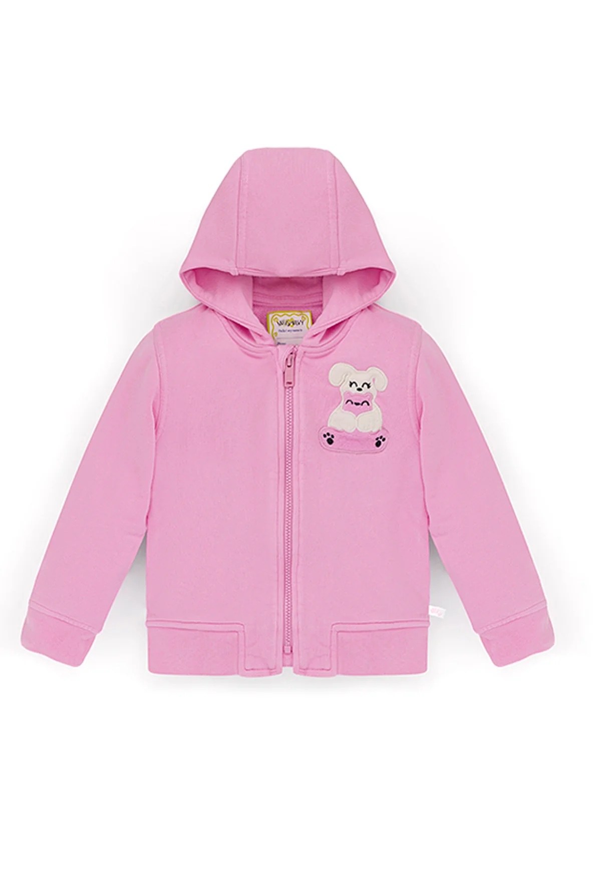 Ses Çıkaran Pembe Fermuarlı Kapüşonlu Sweatshirt