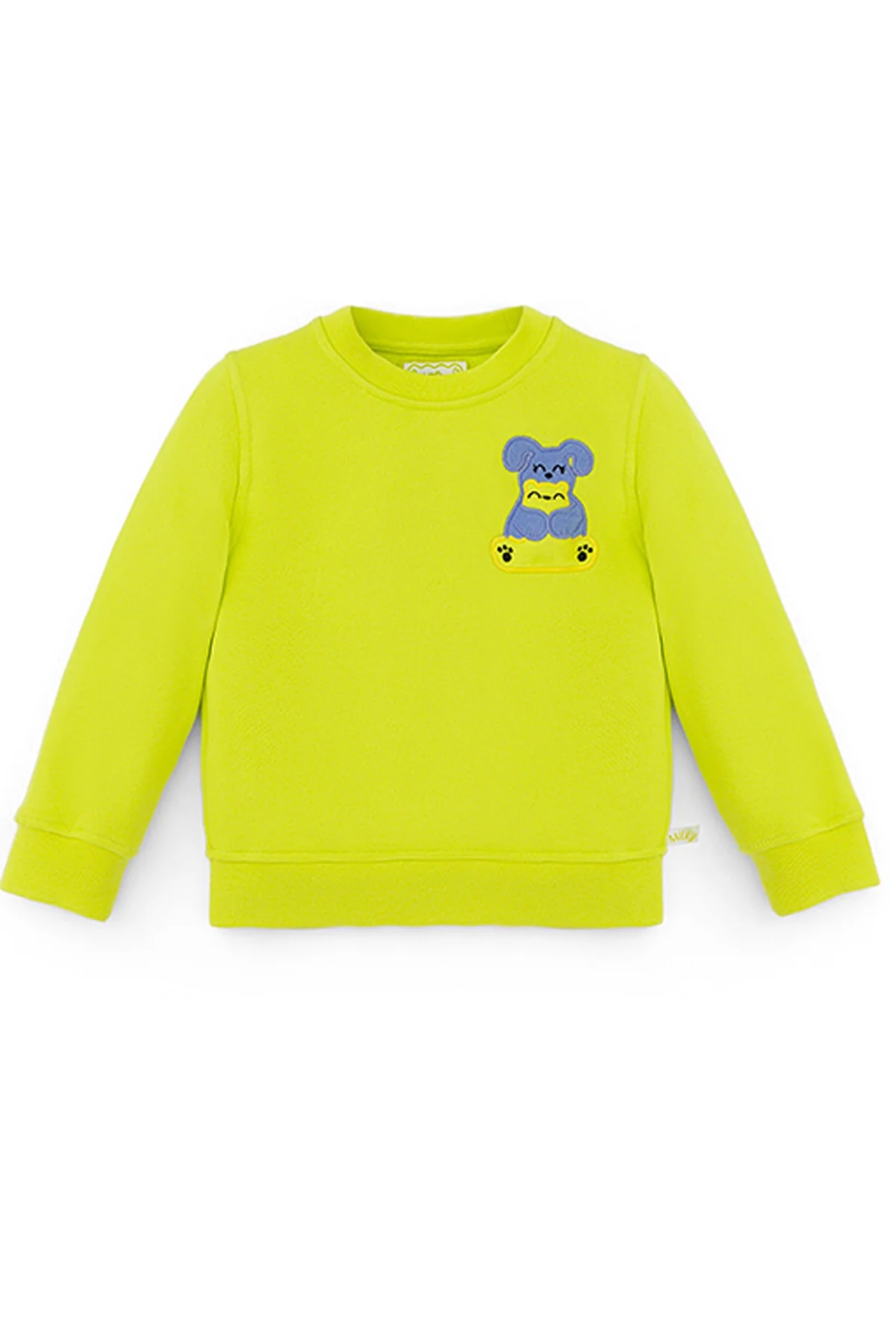 Ses Çıkaran Lime Bisiklet Yaka Sweatshirt