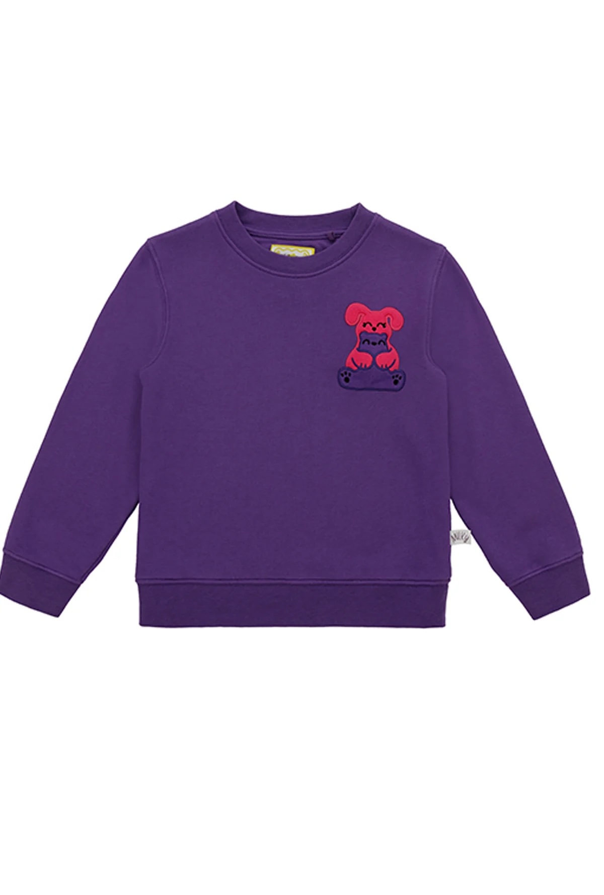 Ses Çıkaran Mor Bisiklet Yaka Sweatshirt