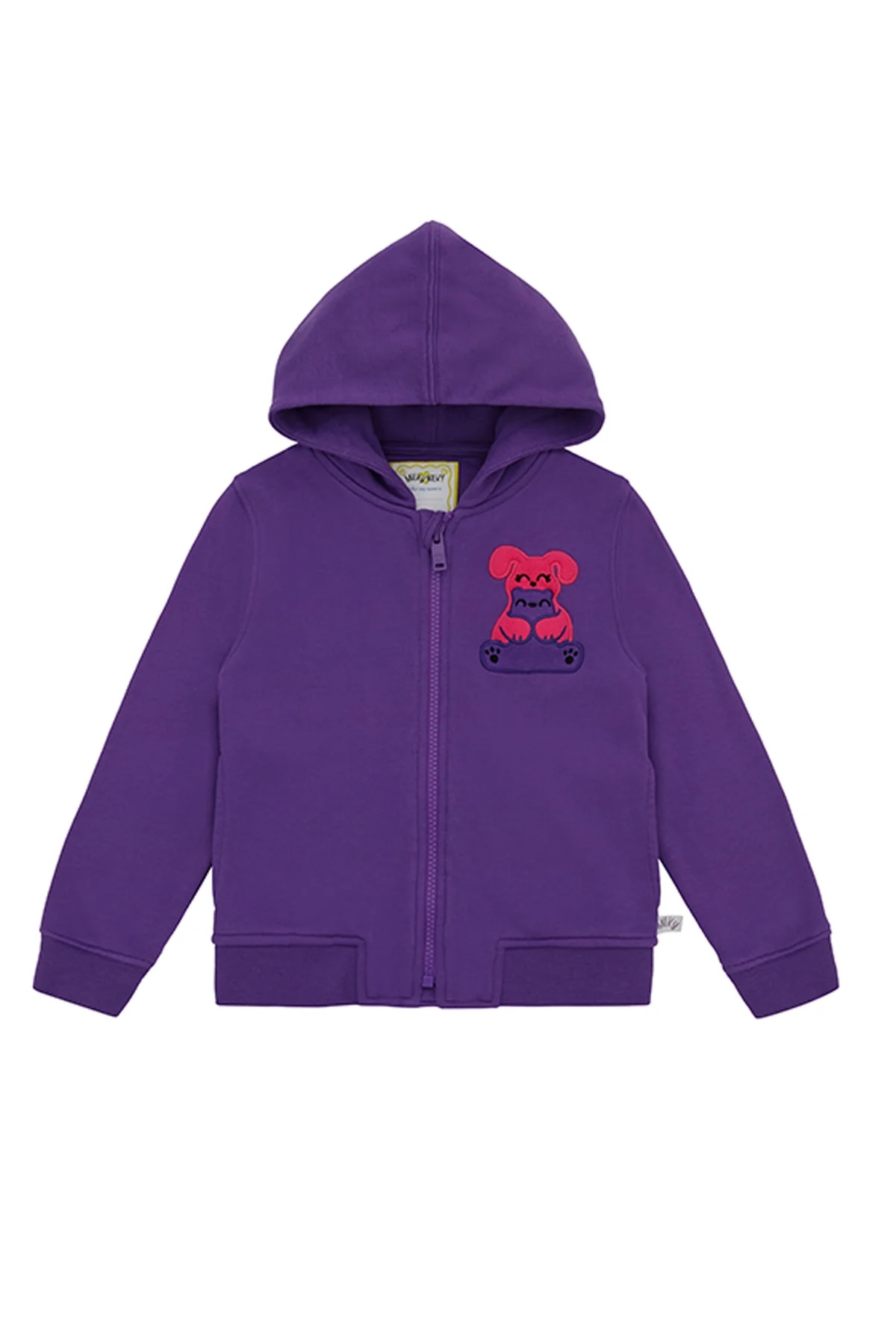 Ses Çıkaran Mor Fermuarlı Kapüşonlu Sweatshirt