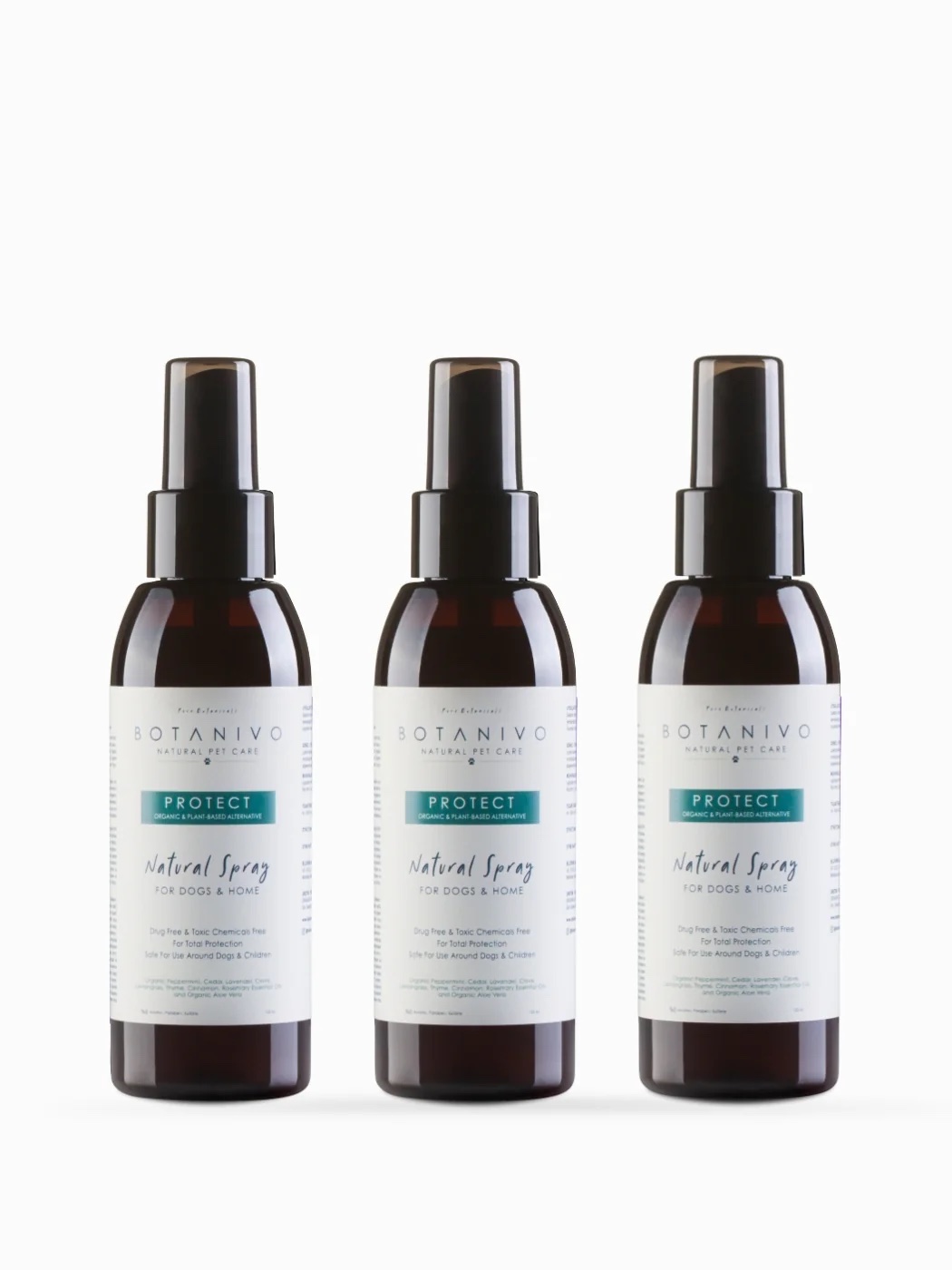 Köpekler İçin Pire & Kene Karşıtı Sprey 3'li Set | Kovucu + Koruyucu + Önleyici