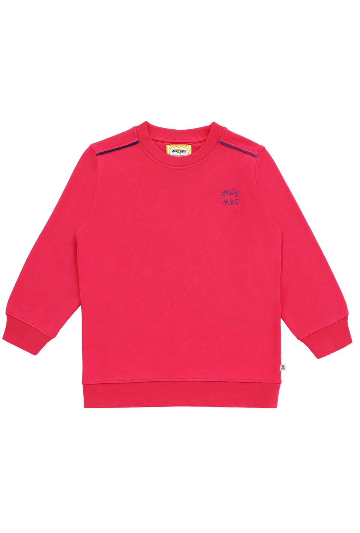 Kız Çocuk Fuşya Bisiklet Yaka Sweatshirt