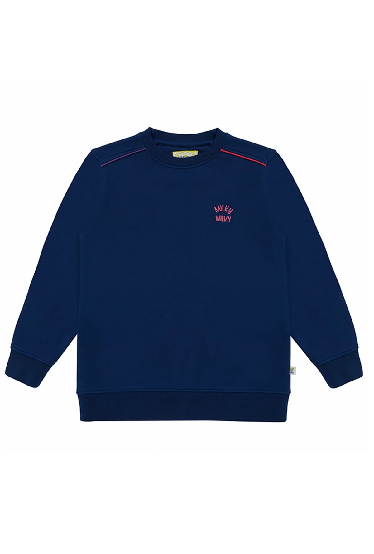 Kız Çocuk Lacivert Bisiklet Yaka Sweatshirt