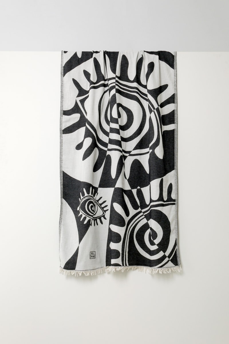 RAx Siyah El Dokuması Peştamal