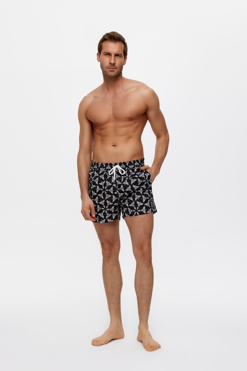 Sireng Siyah Deniz Şortu