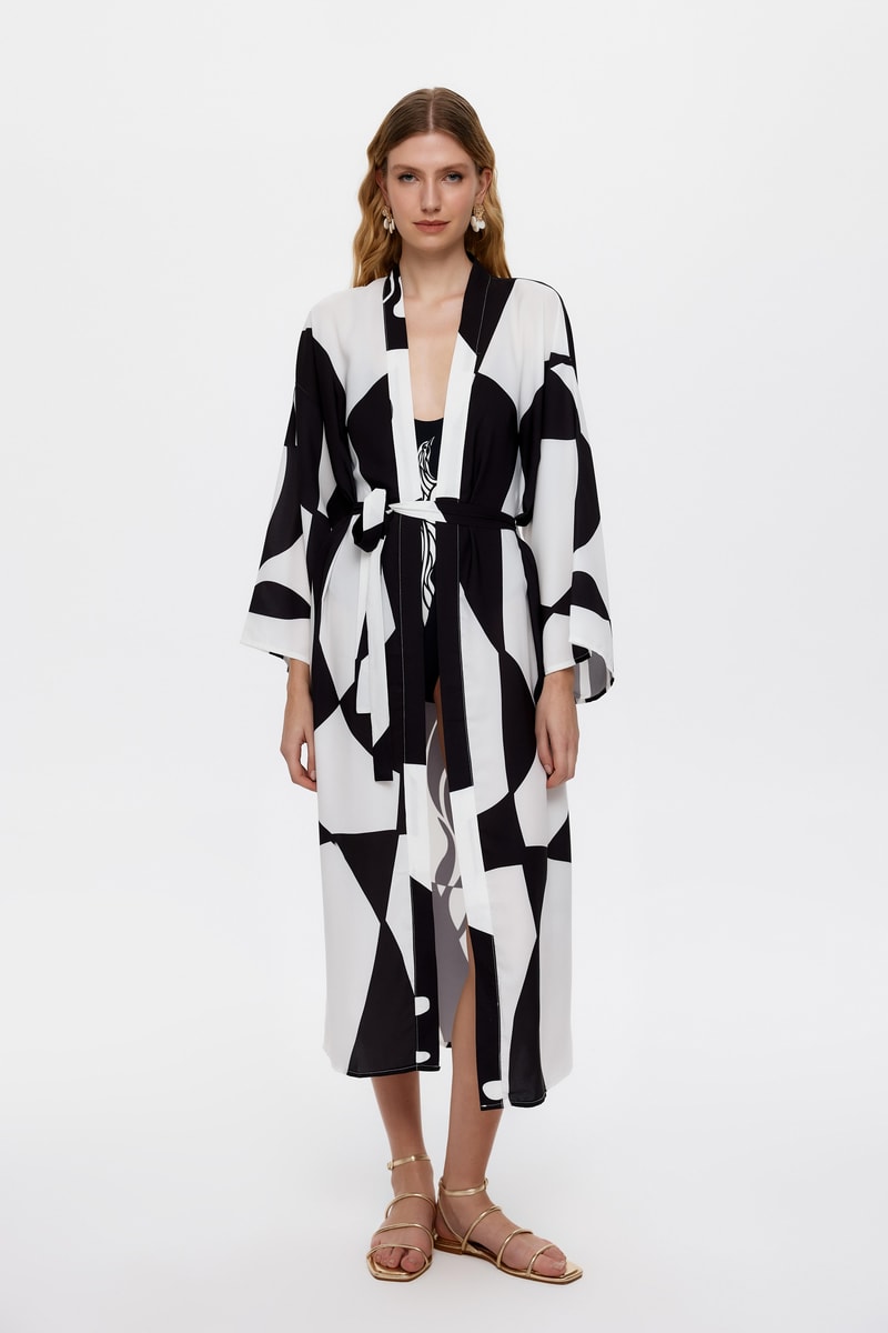 Sireng Siyah Maxi Kimono