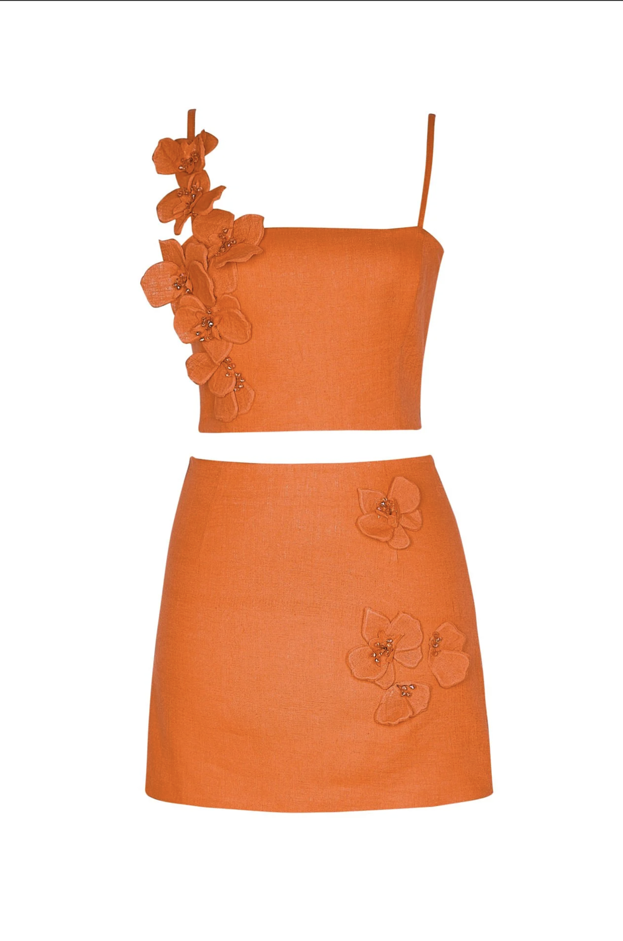 Oralia Fleur Set in Tangerine